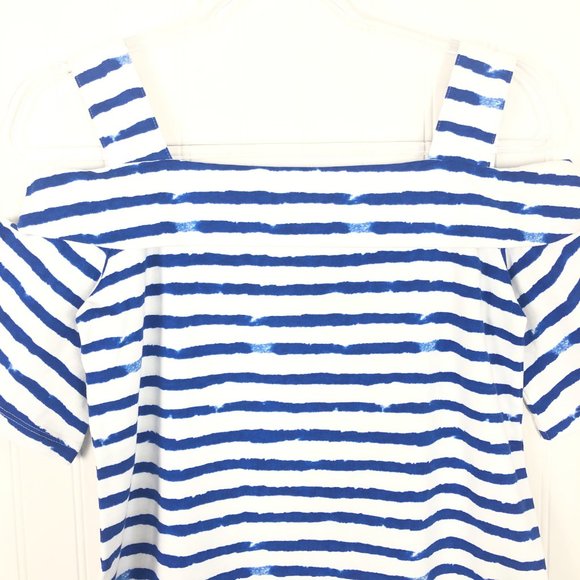 Ralph Lauren Cold-Shoulder Striped Top - Picture 4 of 8